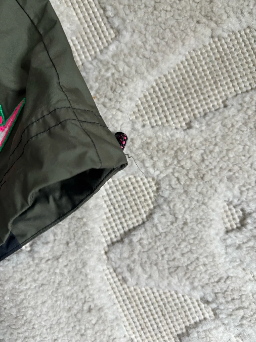 Nike Black & Olive Windbreaker Skirt with Pink Logo